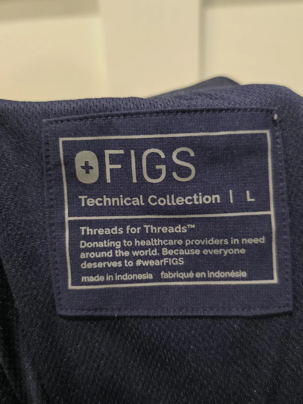 FIGS Zamora Jogger Scrub Pants Navy Blue Technical Collection Large Medical